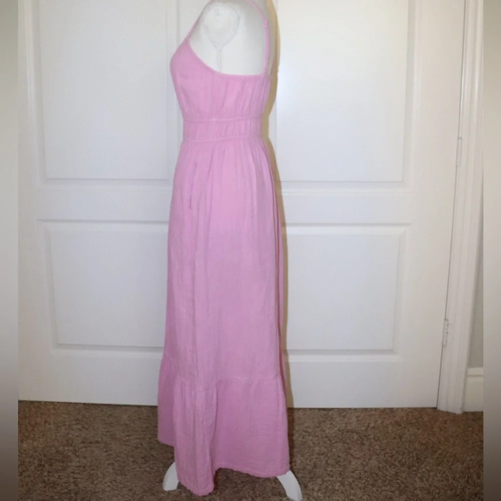 Pact Coastal Double Gauze Cami Maxi Dress in Lilac Pink Size XS - Picture 5 of 7